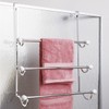 iDesign York Metal Over the Shower Door Towel Rack, Hooks
