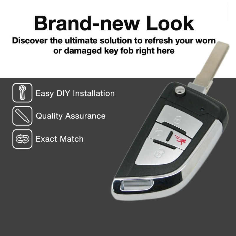 SEGADEN Modified Upgraded Key Shell Compatible with Volkswagen Golf GTI