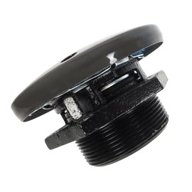 PANDOUTO Transfer Tank Vented Cap with Threaded Neck, Vented Fuel Cap for 2 Inch Base Diesel Transfer Tank, Black Aluminum Cap for Truck, Van, Heavy Machinery