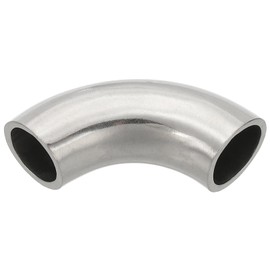 PATIKIL 3pcs 90 Degree Mandrel Bend Elbow, 5/8 Inch OD Steel Exhaust Elbow Piping Connector 316 Stainless for Exhaust Pipe Stair Handrail HVAC