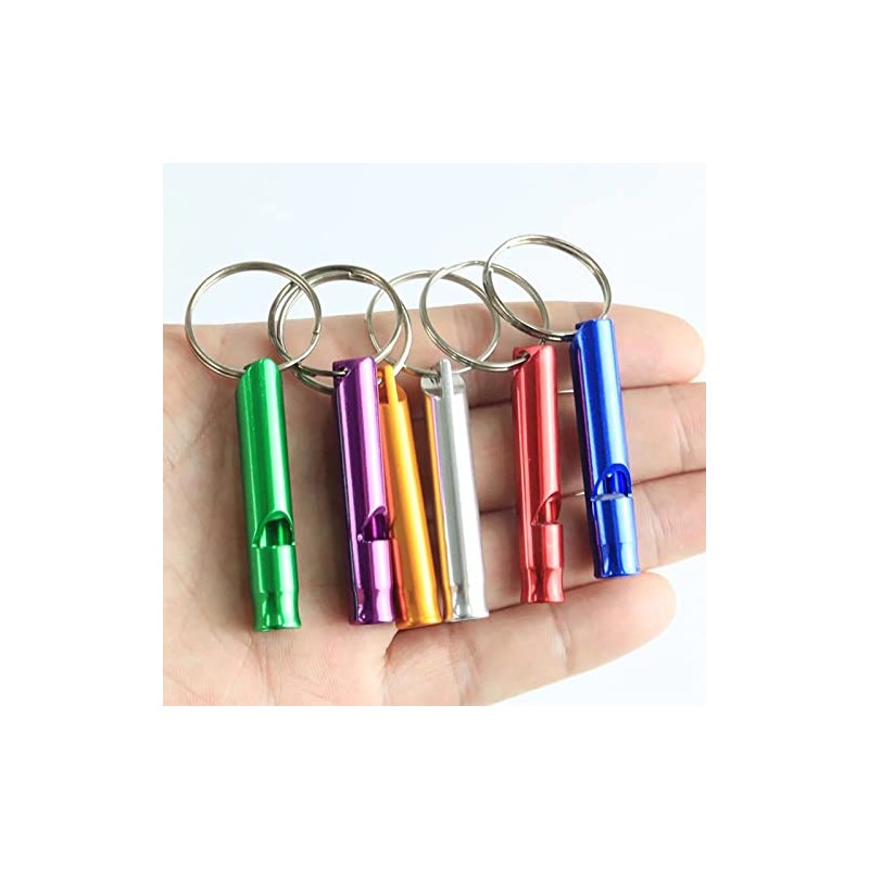 QUINTRA 5 Pieces Small Aluminium Whistle Wilderness Activities Fire Pipe