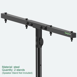 NiuNyuNeu DJ Lighting Bar T-Bar Lighting Extension Cross Bar Mount for Tripod Speaker Stand DJ Lighting Tripod Mount, Set of 2