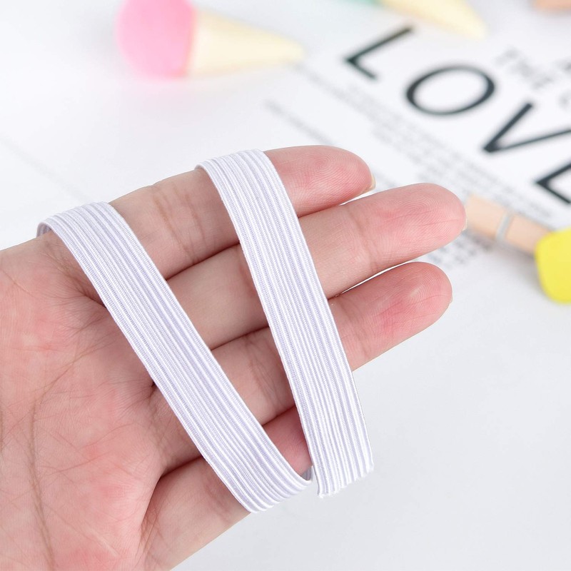 Coopay 80 Yards Length 1/4" Width Elastic Cord Elastic Bands