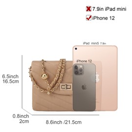 VNFIOEI Women's Small Shoulder Bag Elegant Handbag, apricot