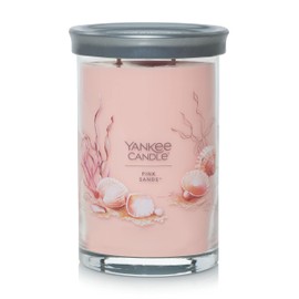 Yankee Candle Pink Sands Scented, Signature 20oz Large Tumbler 2-Wick Candle, Over 60 Hours of Burn Time