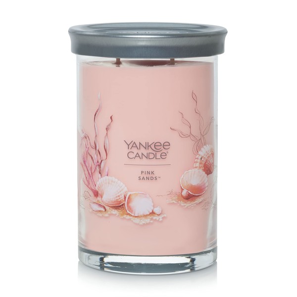 Yankee Candle Pink Sands Scented, Signature 20oz Large Tumbler 2-Wick