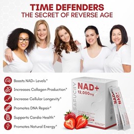 NAD líquido, suplemento extra fuerte de 1,2000 mg de NAD+ con CoQ10, resveratrol, D-ribosa y PQQ para hombres y mujeres, NAD+ natural para antienvejec