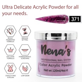 Nena's Superior Sculpting Powder Professional Acrylic Nail System wide color palette 4.0 oz (371)