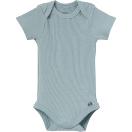 Modern Moments by Gerber Baby Boys' Short Sleeve Bodysuit and Shorts Set, Ivory 2 Color Stripe/Medium Teal, 24 Months