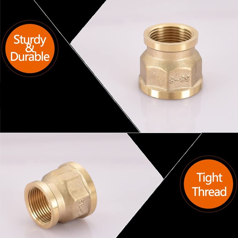 TopHomer 2Pcs Hex Reducing Nipple, DN20 3/4" Male Thread Pipe