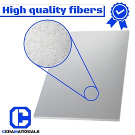Ceramic Fiber Insulation Board - 2300F - 1/2 Inch x 24 Inch x 36 Inch - Ceramic Thermal Insulation Board for Wood Stoves, Fireplaces, Furnaces, Forges, Kilns, Pizza Ovens- 2 Pack