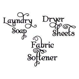 Ivory - Laundry Room Vinyl Decal Set - Laundry Soap - Fabric Softener - Dryer Sheets - V1-20 Color Options