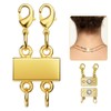 2pcs Necklace Layering Clasp,Multi Necklace Layering Clasp Multi Strand Clasps,Closures