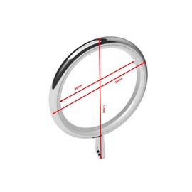 Curtain Rings, Trade Pole Lined Curtain rings, for 35mm Curtain Pole, Pack of 20, Chrome