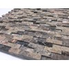 Emperador Splitface Mounted Marble Mesh Glazed and Textured Mosaic in