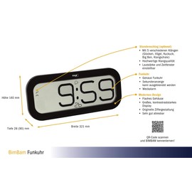 TFA-Dostmann ndash; Carillon Bimbam Clock 5 Different Sounds of Cat 60.4514 (Black)