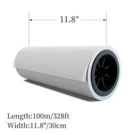 Meuiosd DTF Film Roll 11.8" x 328ft - PreTreat PET Heat Transfer Paper Premium Peel for DIY Direct Print on T-Shirt （Cold Divest）