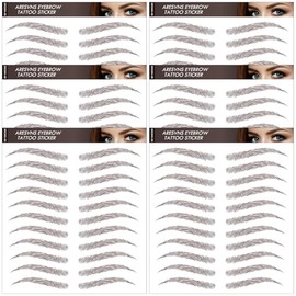 Aresvns Eyebrow Tattoo Sticker 66 Pairs! Fake Eyebrows,Popular Brown Eyebrow Shapes,4D Imitation Eyebrows Waterproof,Eyebrow Transfers Stickers
