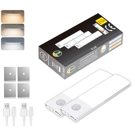 CLAR - Motion Sensor LED Light, Wireless Magnetic Closet Cabinet Light, 10cm (Pack 2)