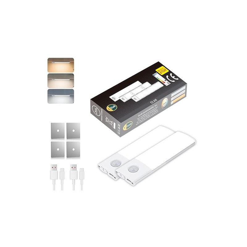 CLAR - Motion Sensor LED Light, Wireless Magnetic Closet Cabinet
