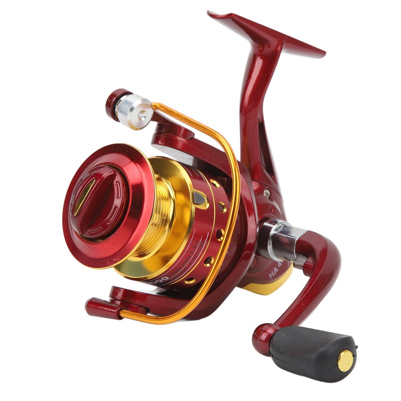8 Bearing Fishing Spinning Reel Red Color 5.2:1 Gear Ratio