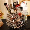 Cq acrylic 3 Pack Clear Make Up Organizers for Vanity,Stackable