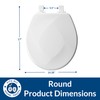 MAYFAIR 31SLOW Sculptured Teardrop Toilet Seat will Slow Close and