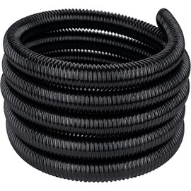 Pond Tubing,1 inch PVC Flexible Pond Hose, Black Corrugated Waterfall Sump Pump Hose,Drainage Pipe, Kinkproof for Garden Ponds, 1"x50FT