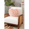 SARO LIFESTYLE Cozy Love Heart-Shaped Mongolian Lamb Fur Poly Filled