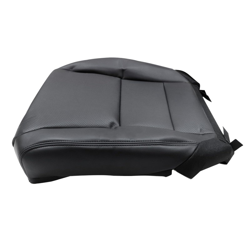 Priprilod Black Leather Front Driver Side Bottom Replacement Seat Cover