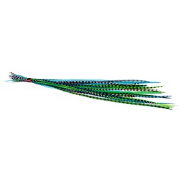 20 Real Feather Hair Extensions: Short Skinny 7-9 inch (18-23cm) + Rings/Loop (River)