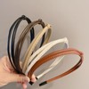 XMYCYuChen 5Pcs Simple Thin Leather Headbands Elegant Thin Knotted Head