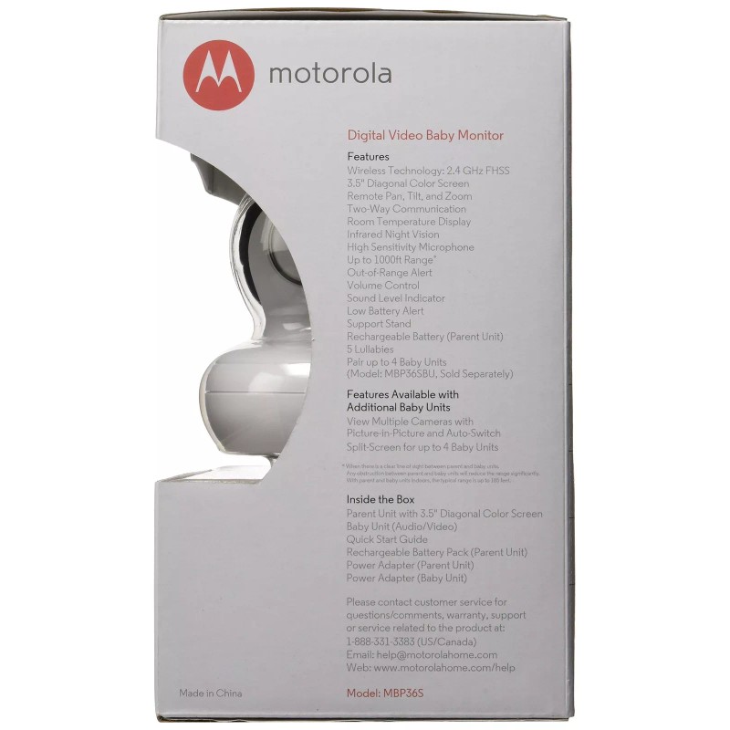Motorola MBP36S Digital Video Baby Monitor