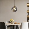 Modern Smoke Gray Concave Glass Pendant Light, Kitchen Island Lighting