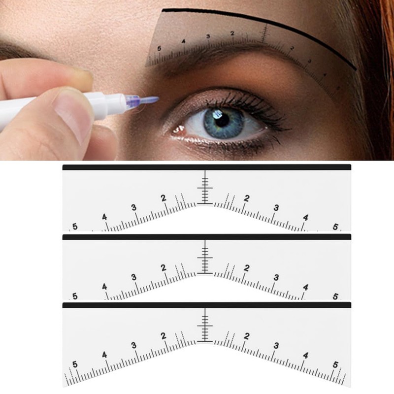 10pcs/bag Disposable Brow Shape Design Stickers Microblading Mapping Brow Tools