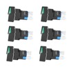 25PCS Push Button Switch with Light 16mm Square Self Locking