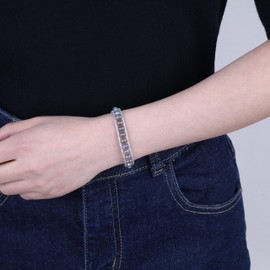 coai Grounding Semi Precious Stones Labradorite Mala Beads Bracelet