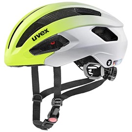 uvex Rise CC Tocsen - Safe Performance Helmet for Men and Women - Includes Tocsen Fall Sensor - Optimised Ventilation - Neon Yellow - Matte Silver - 52-56 cm