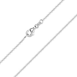 Materia #K30 Fine Anchor Chain 925 Sterling Silver – 1.2 mm Necklace Silver Available in 40 45 50 55 60 70 80 cm, Sterling Silver, No Gemstone