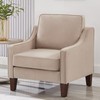 Miscoos Modern Velvet Accent Armchair-Single Sofa Chair with Wooden Legs