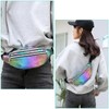 Pinsheng Holographic Waist Bag, Waterproof Reflective PVC Belt Bag, Holographic