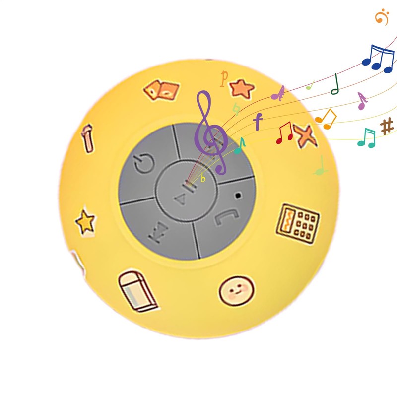 Portable Wireless Speaker - Suction Cup Speaker - Water-Resistant Wireless