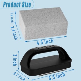 Nilioerup Pools Pumice Stone with Handle, Swimming Pool Pumice Cleaning Block Pool Tile Cleaner Stone for Pools & Spa Tile, Bathroom (7 Pcs)