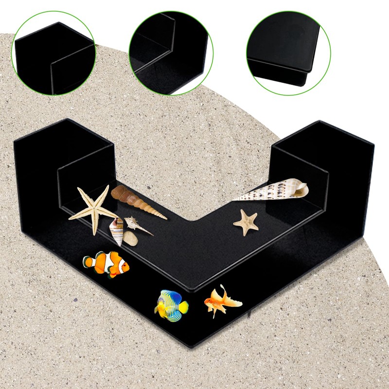 Mudoulu Aquarium Tunnel Decoration, Corner Fish Tank Accessory for Shrimp