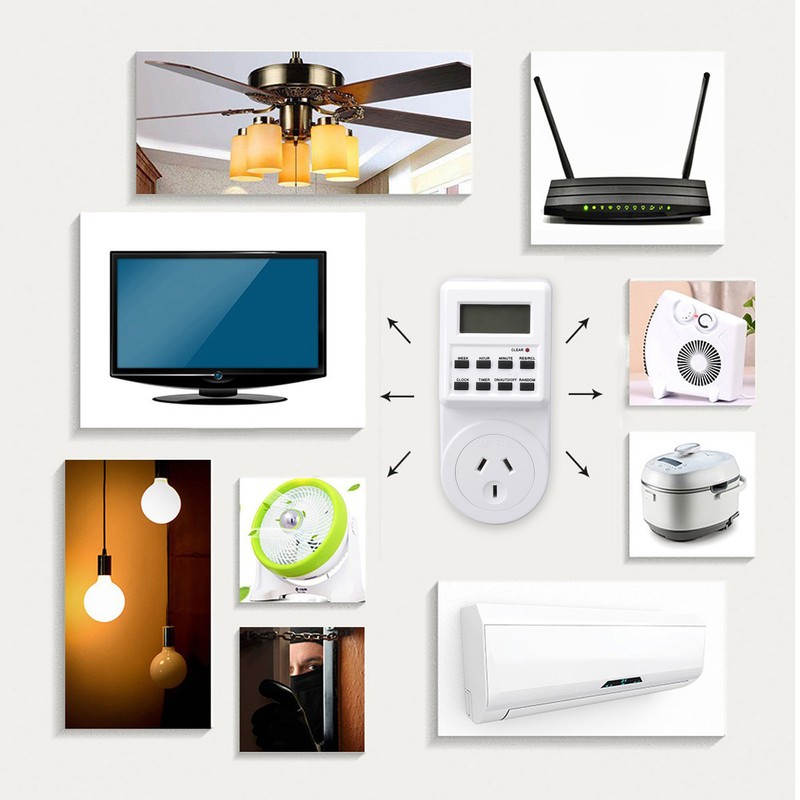 Indoor Mini Outlet Timer Digital Countdown Timer Outlet Indoor Timed