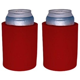 Blank Thick Foam"Old School" Style Can Coolers (2, Red)
