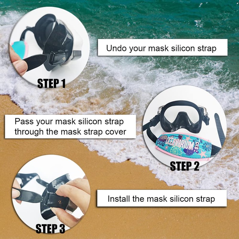 Scuba Mask Strap Cover Neoprene Diving Mask Strap Wrapper for