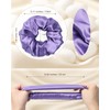 WELROG Double Sided 100% Silk Satin Hair Cap for Women
