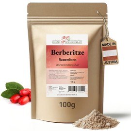 Phoenix der Lebenskraft Berberitze Pulver 100g | Berberis vulgaris fein gemahlen & nat1rlich | Top Premium Qualit?t aus ?sterreich | Veganes Nahrungserg?nzungsmittel ohne Zusatzstoffe | Sauerdorn, Berberitzenstrauch