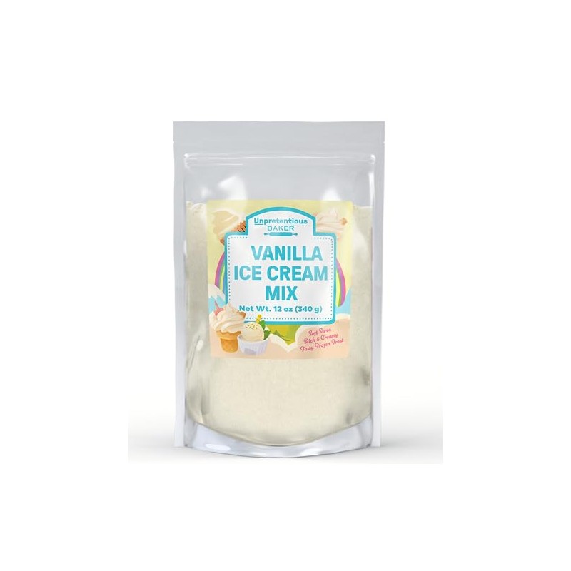 Unpretentious Vanilla Soft Serve Ice Cream Mix, 12 oz, Rich